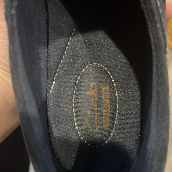 Clarks Shoes Blue Suede Slip on Loafers Size 7.5 - Picture 7 of 8